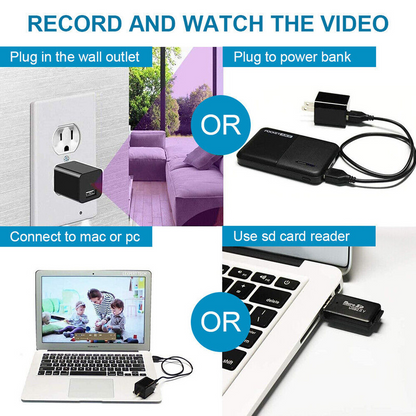 USB Plug Phone Charger WiFi Cam With Live Streaming Video