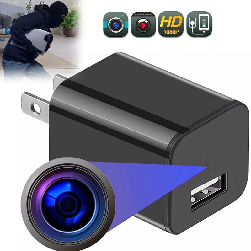 USB Plug Phone Charger WiFi Cam With Live Streaming Video