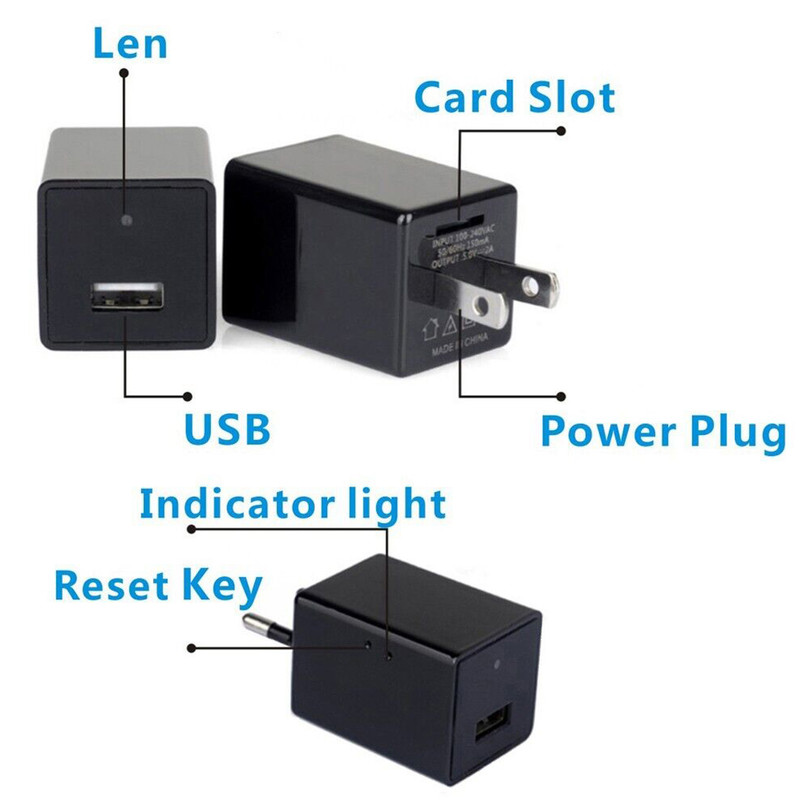 USB Plug Phone Charger WiFi Cam With Live Streaming Video